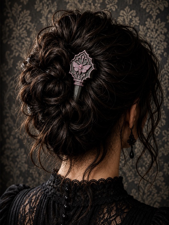 Handmade Accessories - Moth Hair Fork | Gothic Hair Stick